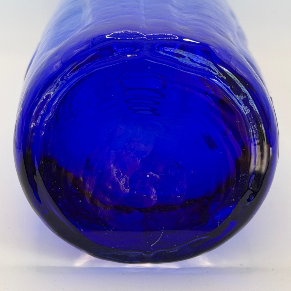 Vintage Sea Glasbruk Cobalt Blue Art Glass Vase by Rune Strand, Sweden, c. 1970s - Picture 6 of 7